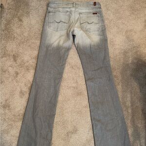 7 for all mankind gray low rise bootcut jeans